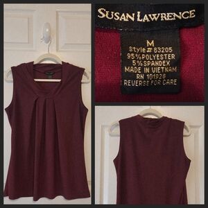 Red -Susan Lawrence- Sleeveless Blouse